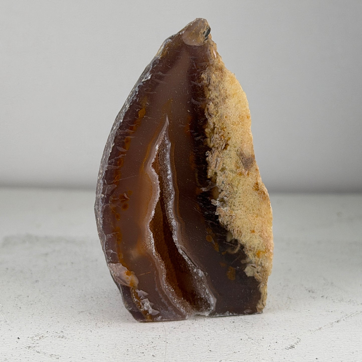 Prachtige paars agaat geode uit Brazilië (Druzy) – klein formaat