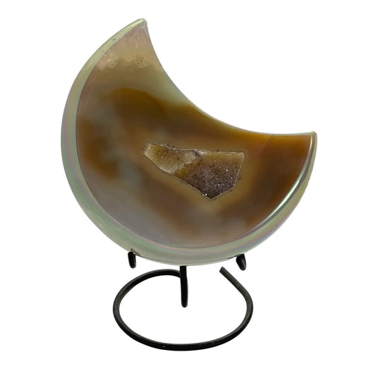 Agate aura - lune - polie - #3
