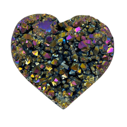 Titanium Rainbow van kwarts hart 11 cm