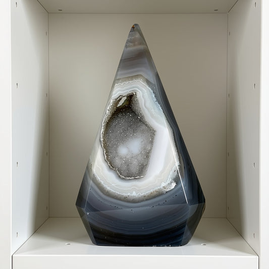 Natuurlijke agaat in diamant vorm